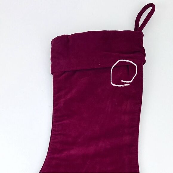 Vintage Wool Needlepoint Christmas Stocking Reindeer "Scott" - Picture 7 of 8